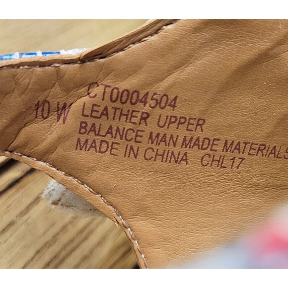 Comfortiva Calina White Multi Thong Wedge Sandal Women's Sleek Adj Strap 10W - Picture 8 of 10